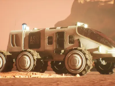 Mars Rover Low-poly 3D model