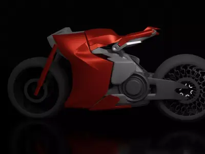 Futuristic Sci Fi Bike Concept 3D model