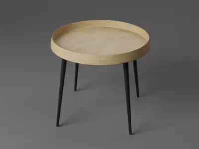 Wooden Coffee Table Low-poly 3D model