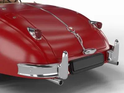 Jaguar XK140 1954 HQ interior 3D model
