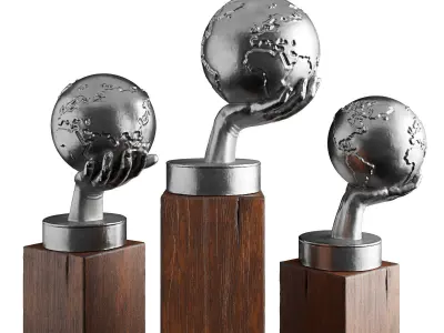 Earth Hand sculpture 3D model