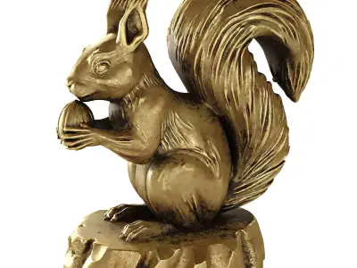 Squirrel statue 3D model