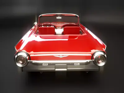 Thunderbird 1961 Convertible Low-poly 3D model