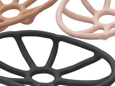 Nested clay bowl 3D model