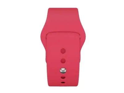 Apple Watch 7 - Red Aluminium Case with Sport Band Low-poly 3D model