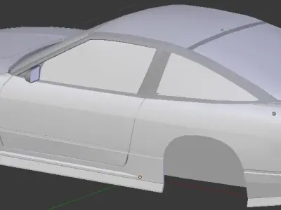 Nissan 240SX Coupe Low-poly 3D model