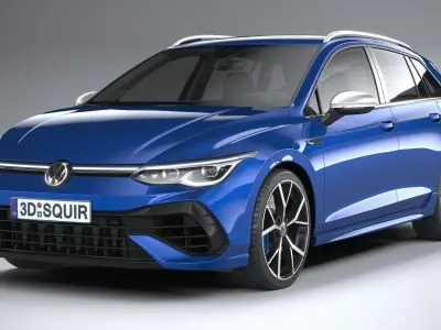 Volkswagen Golf R Estate 2022 3D model