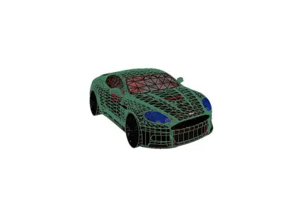 Aston Martin Low-poly 3D model