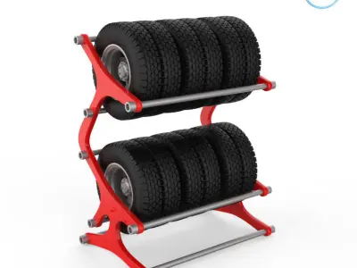 Tyre Rack 3D print model