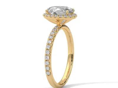 solitaire ring with detail images and 360 render videos 71 3D print model