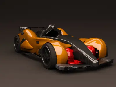 CONCEPT SPORT CAR COPPER CARBON 3D model 2022 3D model