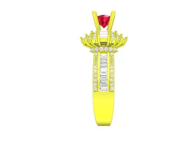 A7721 Luxury Fashion Diamond Women Ring 3D print model