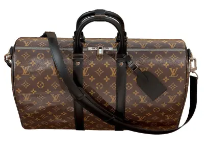 Louis Vuitton Bag Keepall Bandouliere 45 Monogram Macassar Low-poly 3D model