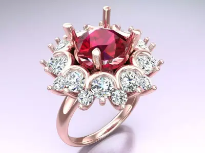 Diamond Ring - Womens Rings - N225107 3D print model