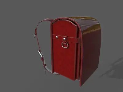 Japanese SchoolBag - Randoseru - Low-poly 3D model