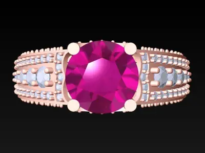 Diamond Ring - Womens Rings - N216301 3D print model