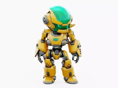 ROBO ZERO-N  Rigged for Unreal Engine - Unity - MIXAMO 3D model