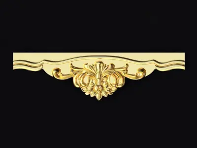Central decor ornament for furniture 3D model 548