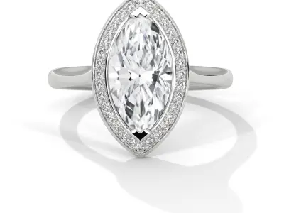 solitaire ring with detail images and 360 render videos 86 3D print model
