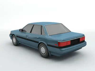 1991 Toyota Camry Sedan Low-poly 3D model