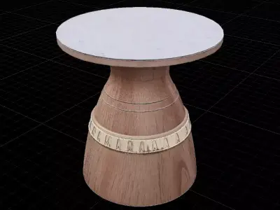 Luxury Side Table Modern Interior 3D Model Low-poly 3D model