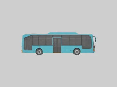 City Bus Model  Low-poly 3D model