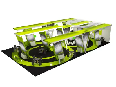 Booth Exhibition Stand a572a 3D model