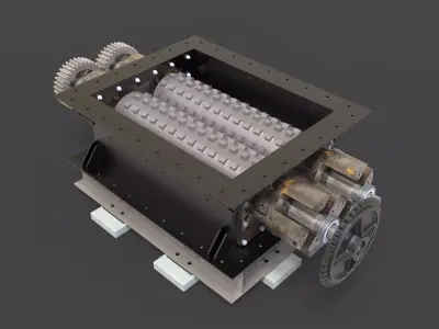 Stone crusher-CLINKER GRINDER ASSLY 3D print model