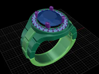 Watch Belt Ring 3D print model