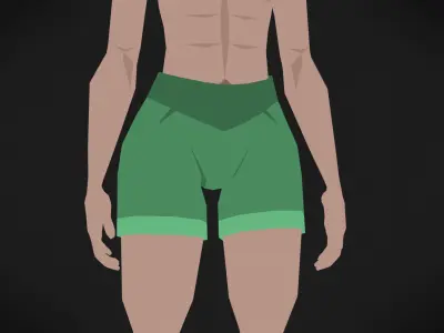 Colorly - Beach Guy 1 - Game Ready - Rigged - Customizable Low-poly 3D model