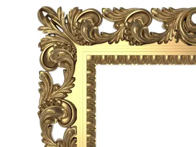carved frame 3D model 15