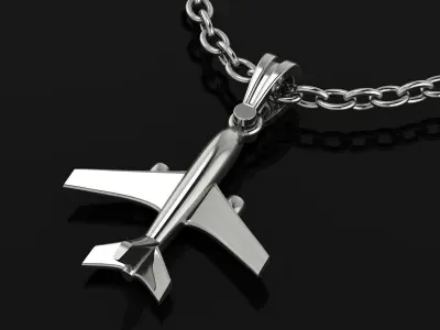 Airplane Pendant Jewelry 3D print model