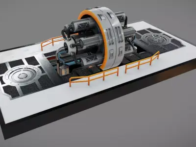 SciFi Engine Low-poly 3D model