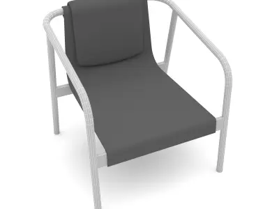 The decorative modern chair Low-poly 3D model