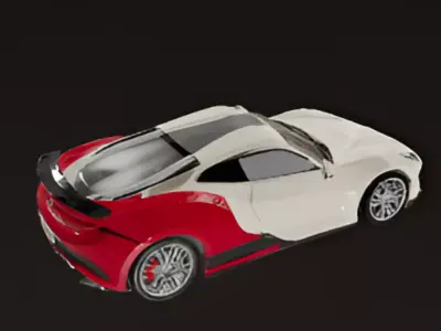 Ferrari Superfast Low-poly 3D model