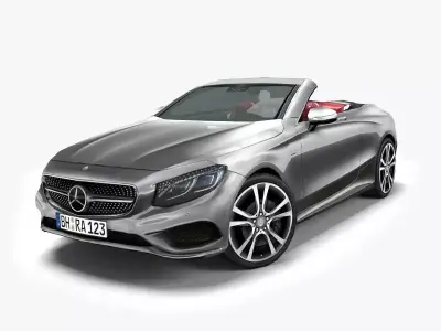 Mercedes-Benz S-Class Cabriolet 2017 Low-poly 3D model