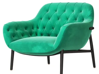 Luxury Armchair by Castello Lagravinese Low-poly 3D model