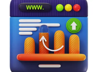 3D Traffic Chart Low-poly 3D model