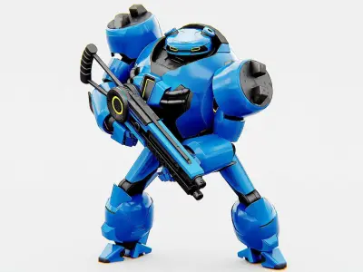 COMBAT DROID EREGON Rigged for Unreal Engine - Unity - MIXAMO  3D model