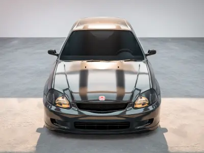 Honda Civic Type R EK9 Low-poly 3D model