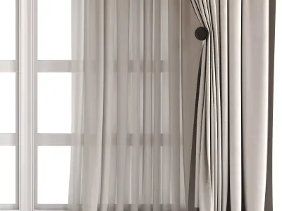 Curtain For interior set 132 3D model