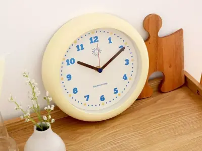 Romane creamy wall clock 3D model