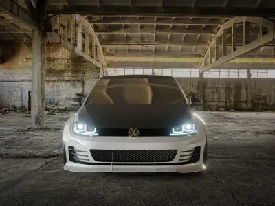 VW Golf 2014 Rocket Bunny Kit 3D model