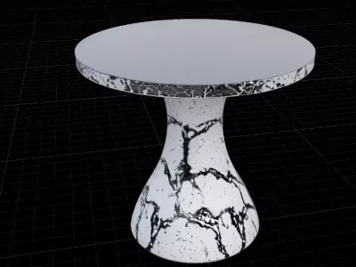 Luxury Marbel Table Modern Interior Furniture 3D Model Low-poly 3D model