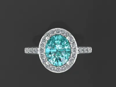 Oval ring 3D print model