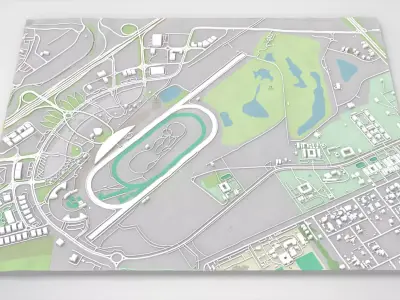 Meydan racecourse Dubai UAE 3D model