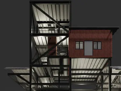 Industrial building-002 3D model