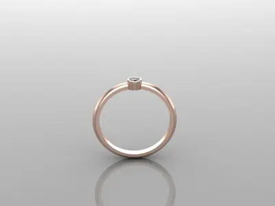 Solitaire Ring Version 1 SR3 3D model
