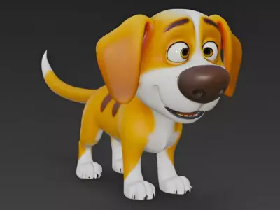 3D Dog Model Pixar Style 3D model