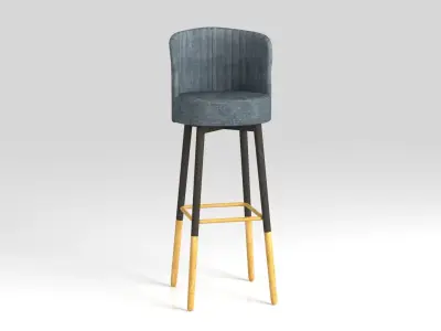 High Stool Chair Free low-poly 3D model